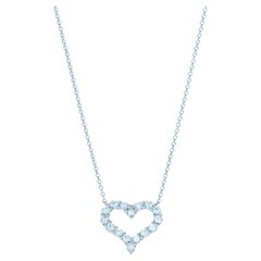 Tiffany & Co. Diamond Heart Pendant Necklace in Platinum