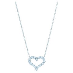 Tiffany & Co. Diamond Heart Pendant Necklace in Platinum
