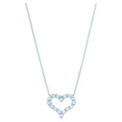 Tiffany & Co. Collier pendentif cœur en diamant en platine