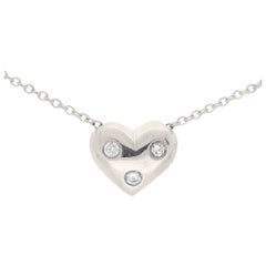 Tiffany & Co. Diamond Heart Pendant Set in Platinum