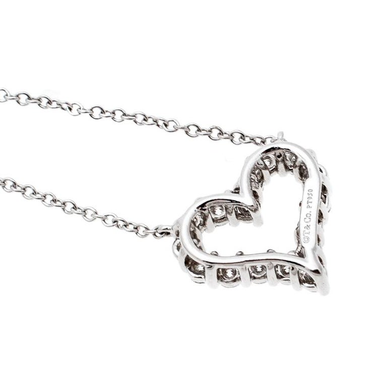 Tiffany and co single diamond necklace