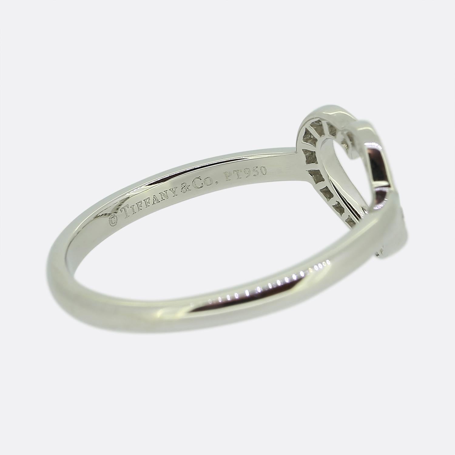 Tiffany & Co. Diamond Heart Ring In Good Condition For Sale In London, GB
