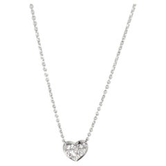 Tiffany & Co. Diamond Heart Shaped Pendant in Platinum 0.3 CTW