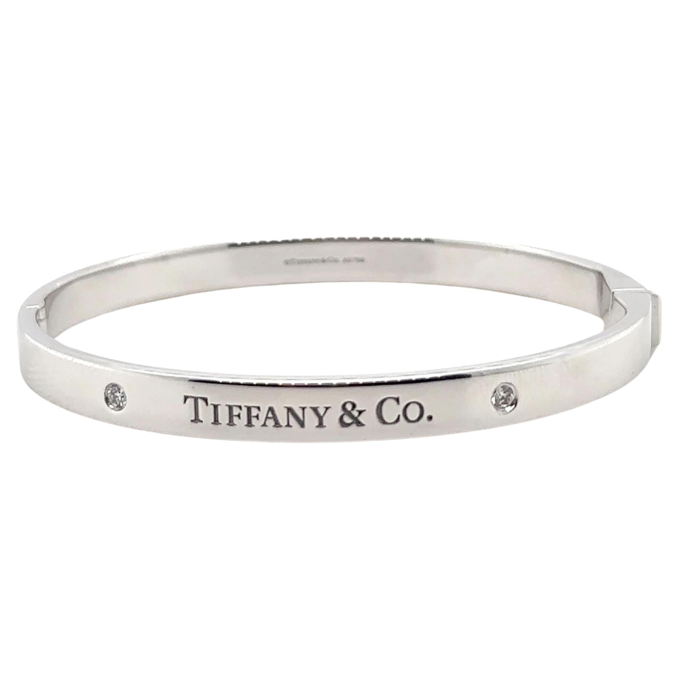 Tiffany & Co Bracelet à charnière en diamant 0,10ct
