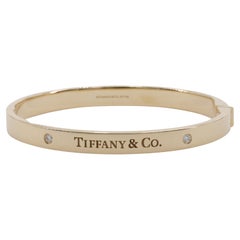 Tiffany & Co. Diamond Hinged Bangle in 18 Karat Yellow Gold 