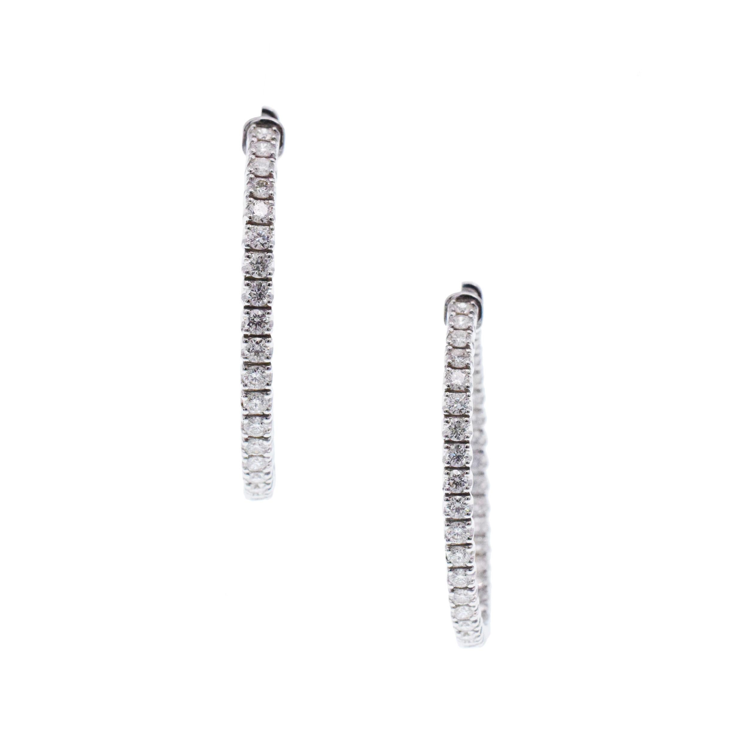 Contemporary Tiffany & Co. Diamond Hoop Earrings