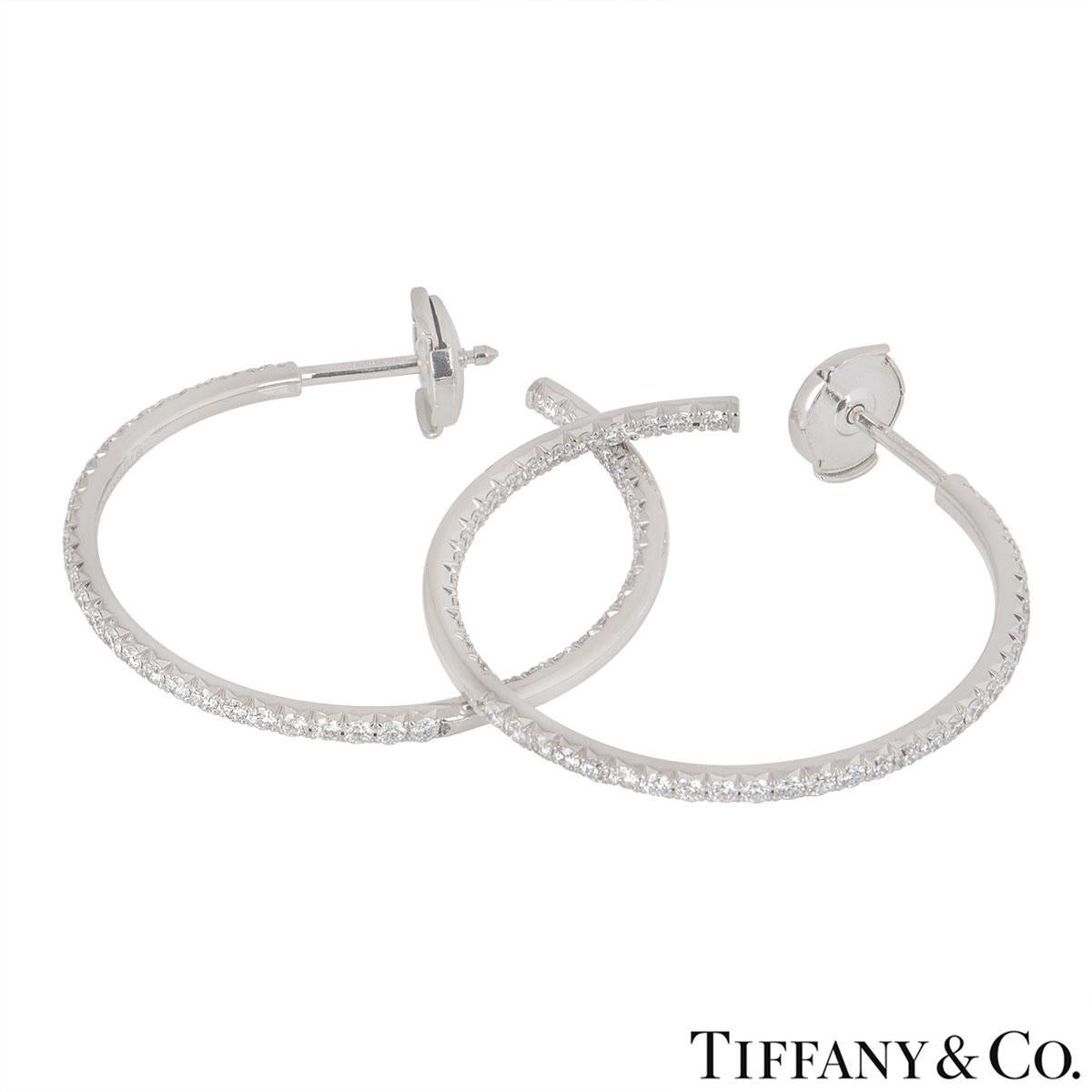 tiffany and co diamond hoop earrings