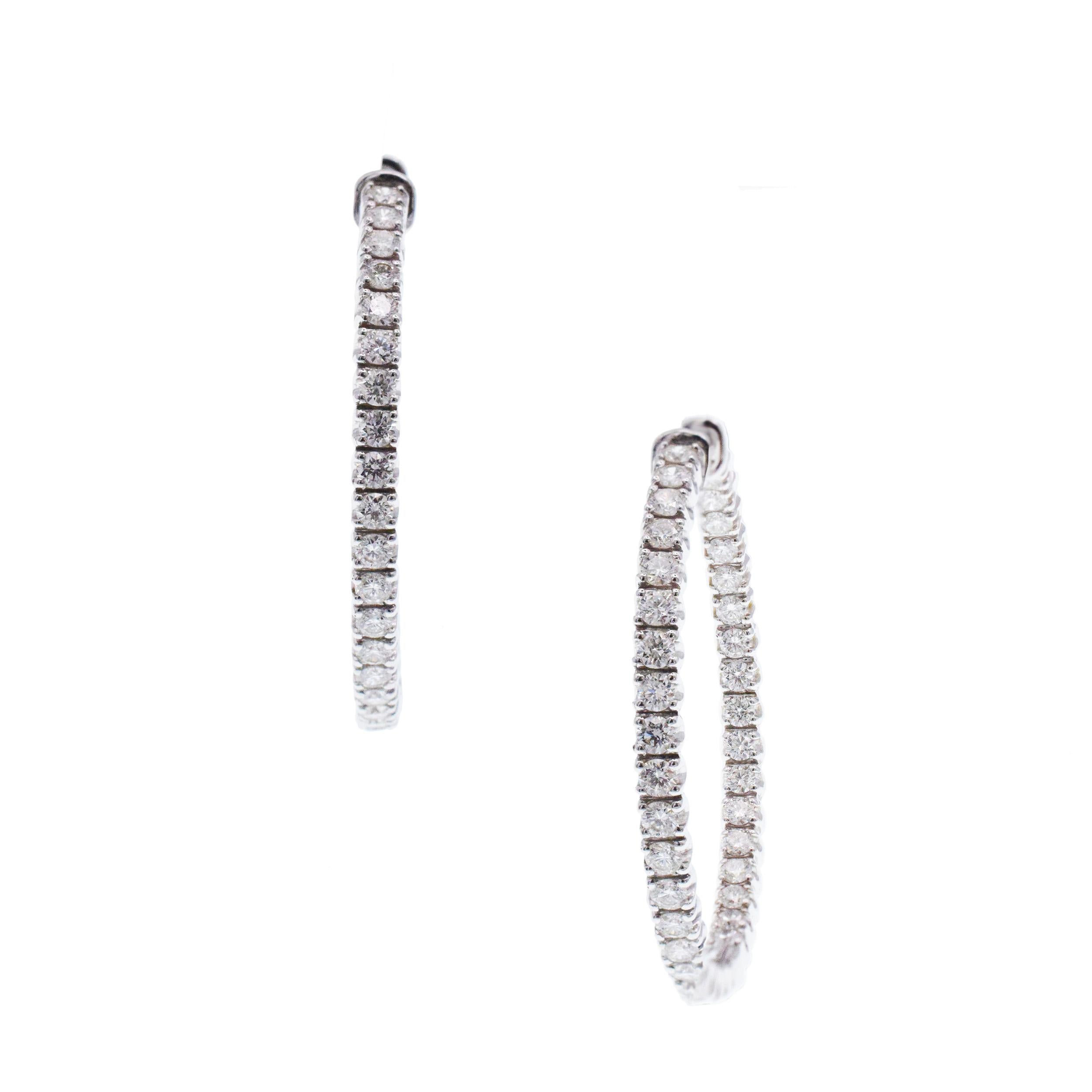 Tiffany & Co. Diamond Hoop Earrings 1
