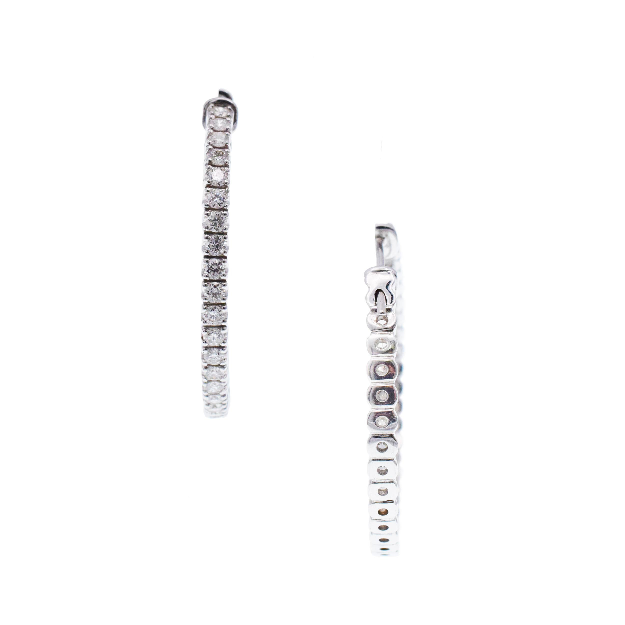 Tiffany & Co. Diamond Hoop Earrings 2