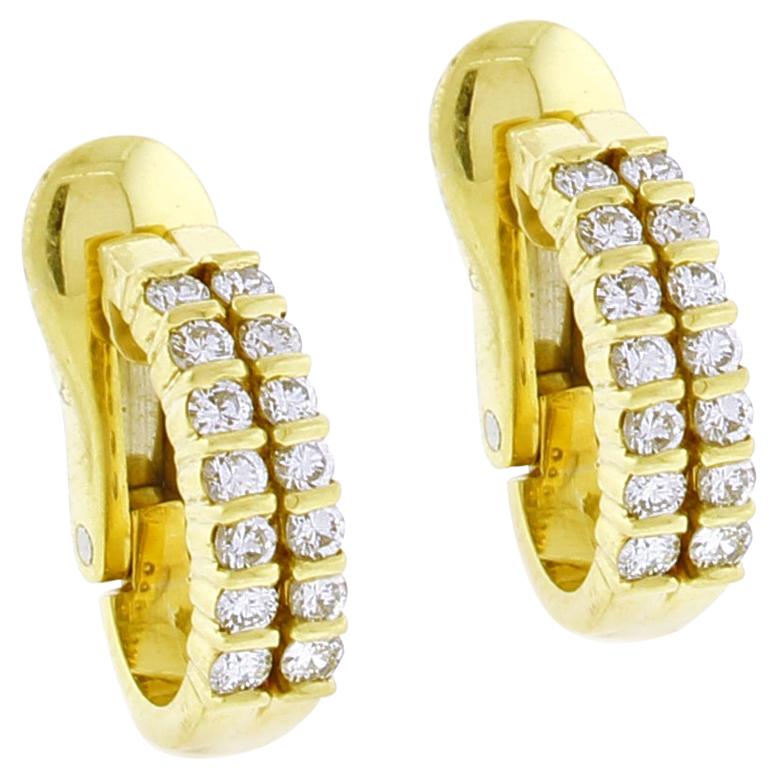 Tiffany 
Co. Diamond Hoop Earrings