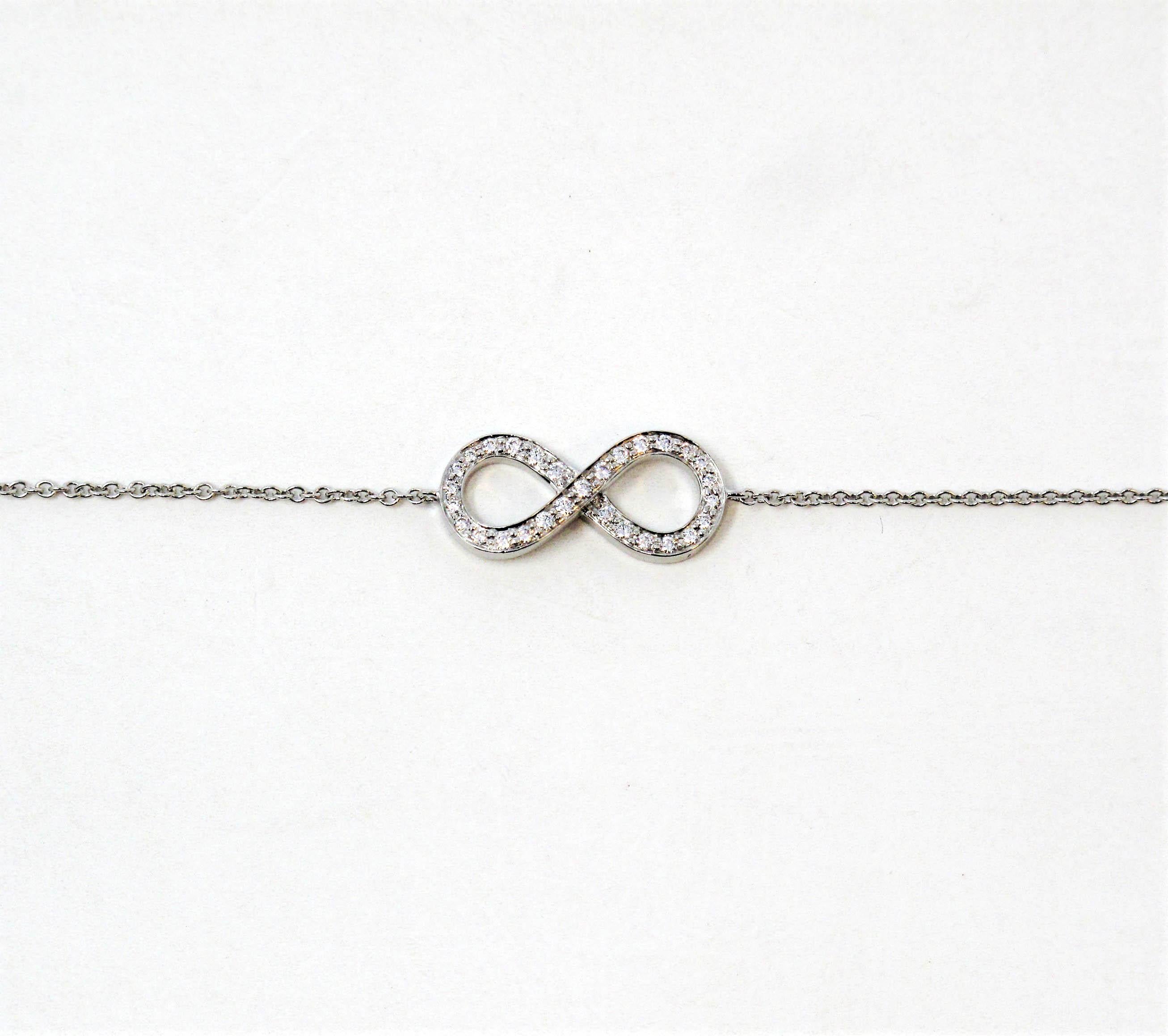 Tiffany & Co. Diamond Infinity Bracelet in Platinum with Box 1