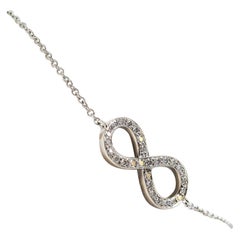 Tiffany & Co. Diamond Infinity Bracelet in Platinum with Box
