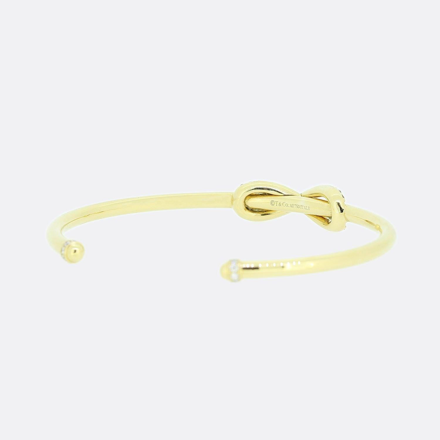 Brilliant Cut Tiffany & Co. Diamond Infinity Cuff Bangle