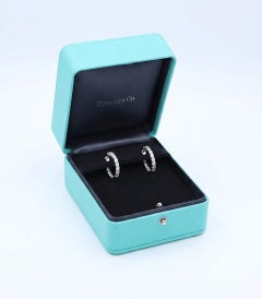 Tiffany & Co. Diamond Inside-Out Hoop Platinum Earrings