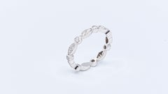 Tiffany & Co. Platinum Diamond Jazz Eternity Band Ring 0.60 Cts. 3mm Size 6.5