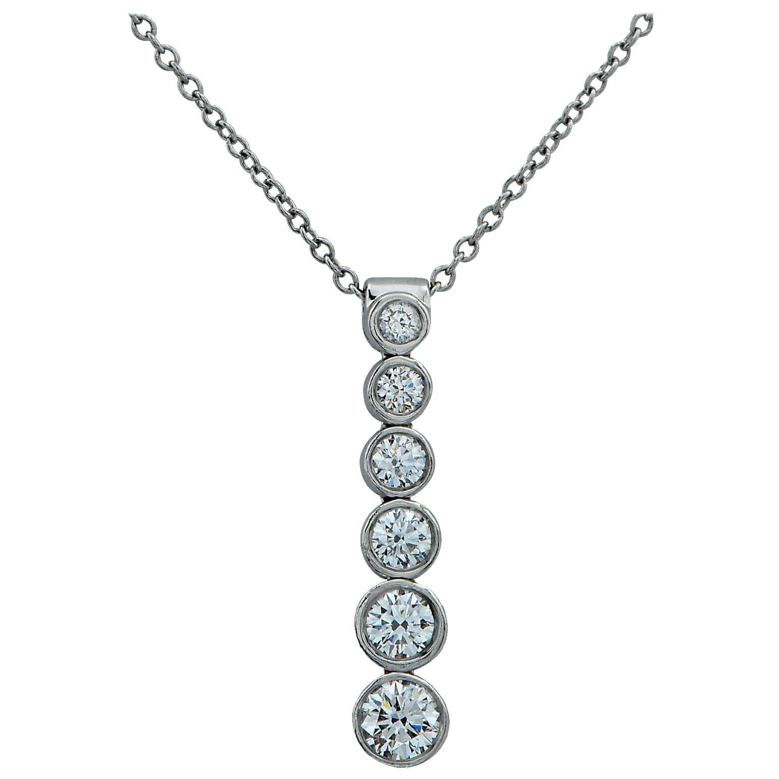 Tiffany & Co. Diamond Jazz Drop Necklace