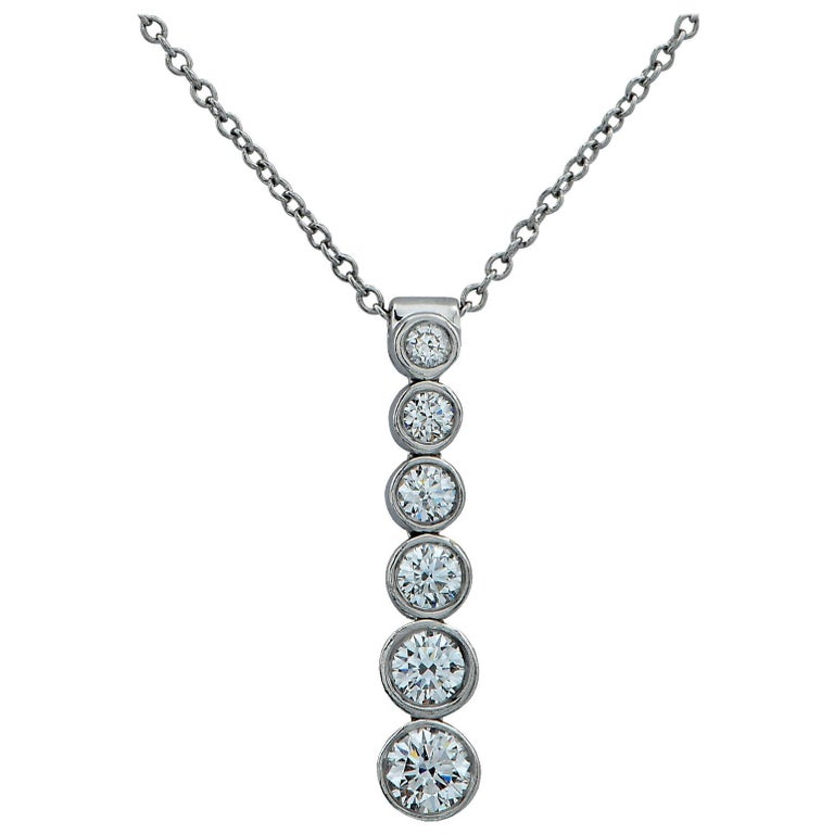 Tiffany and Co. Diamond Jazz Drop Necklace at 1stDibs