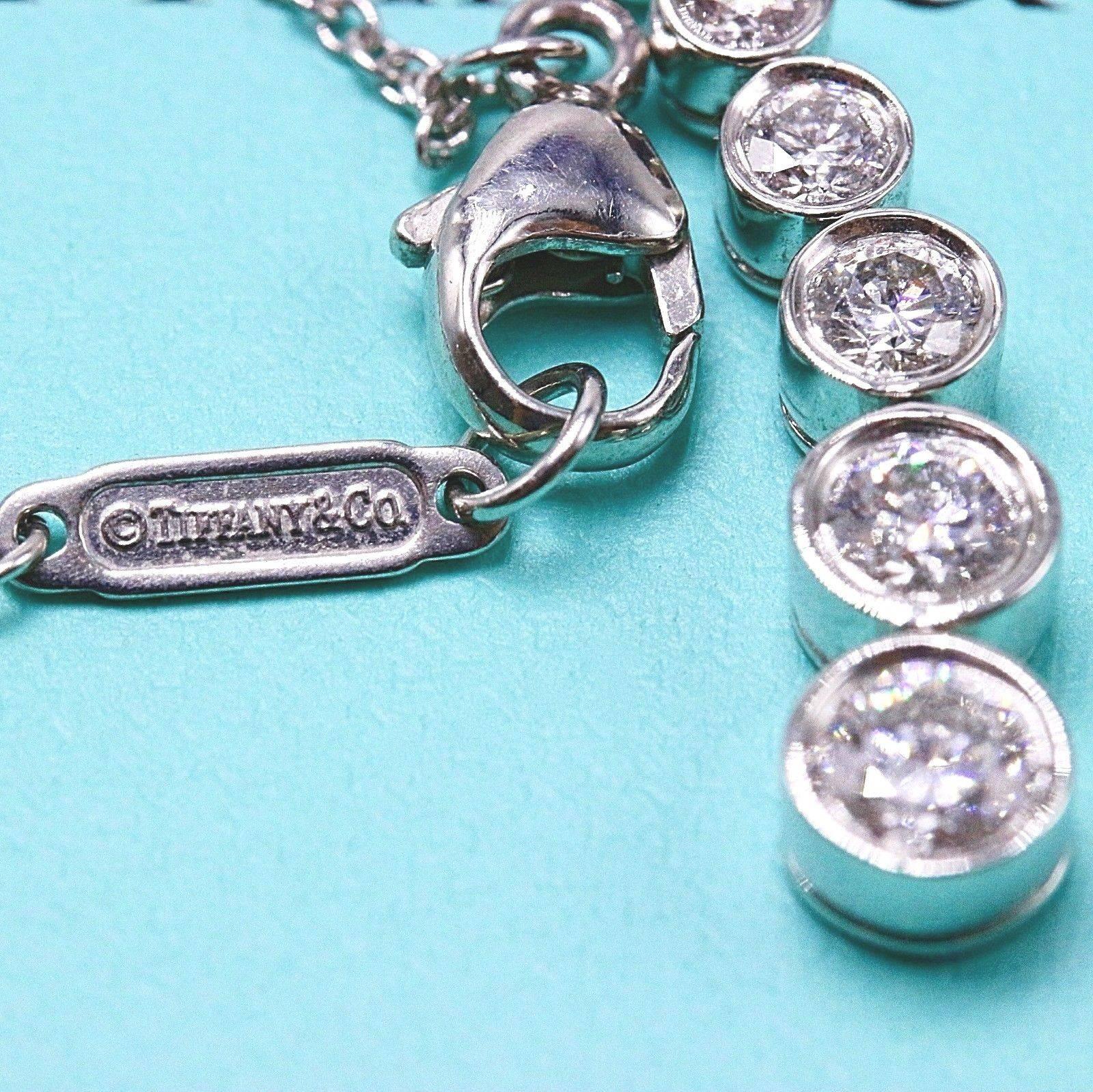 Tiffany & Co. Diamond Jazz Graduated Drop Pendant Necklace in Platinum 0.50 TCW 3