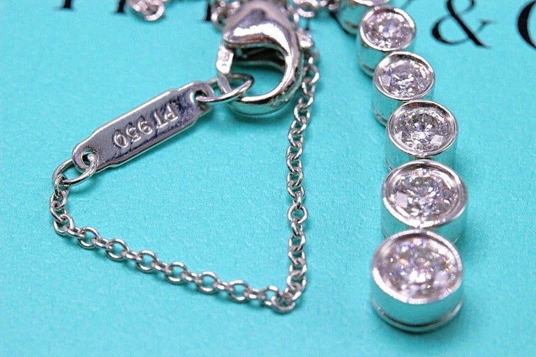 Tiffany and Co. Diamond Jazz Graduated Drop Pendant Necklace in