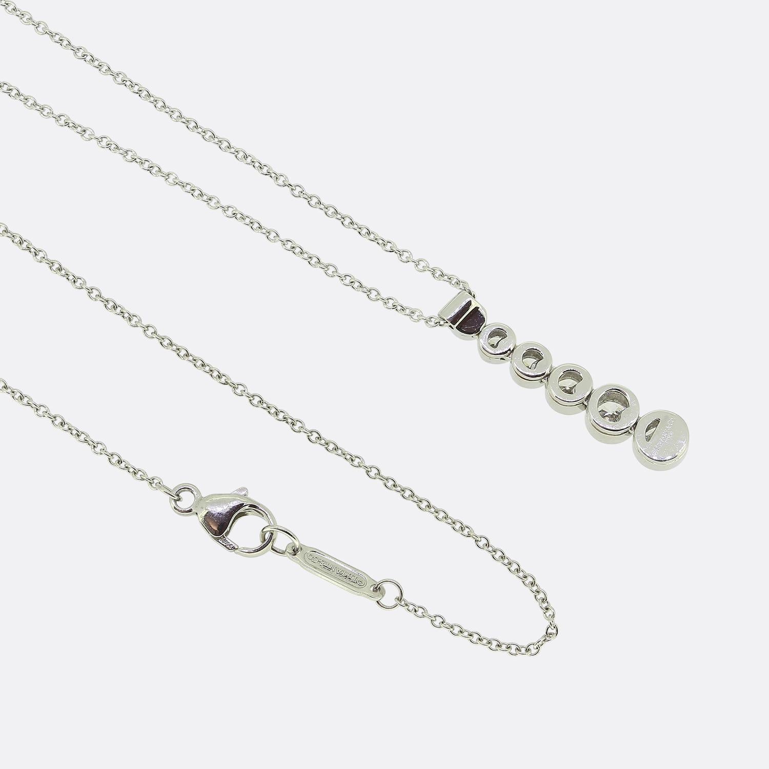 Brilliant Cut Tiffany & Co. Diamond Jazz Pendant Necklace