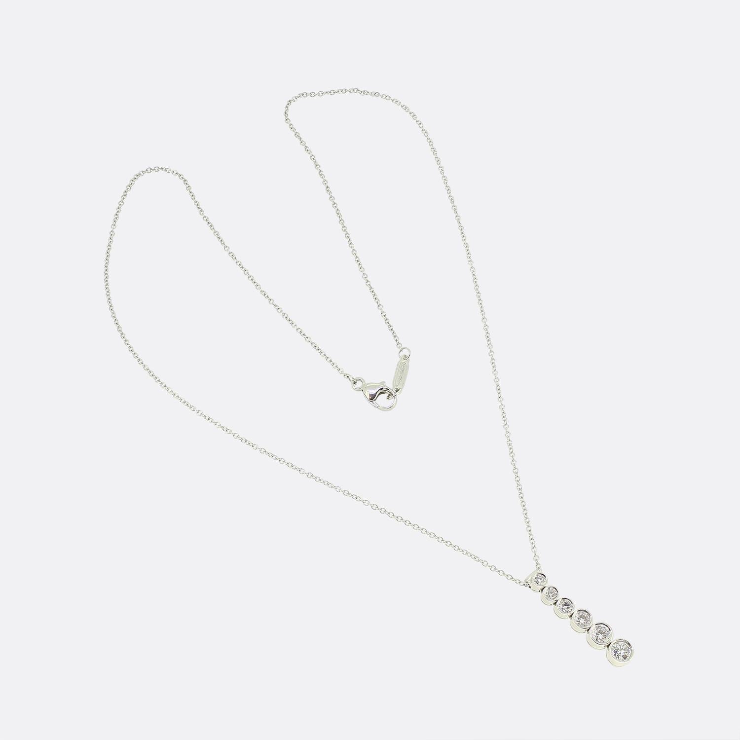 Tiffany & Co. Diamond Jazz Pendant Necklace In Excellent Condition In London, GB