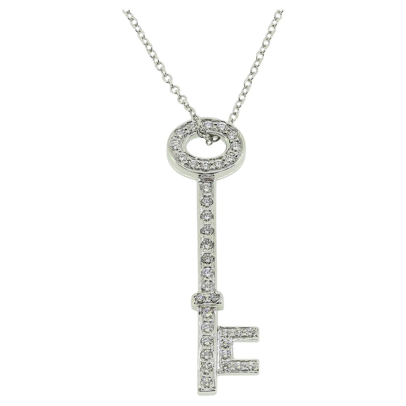 Tiffany & Co. Diamant-Schlüsselanhänger-Halskette