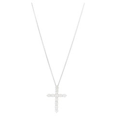 Tiffany Co Diamond Large Cross on the chain 