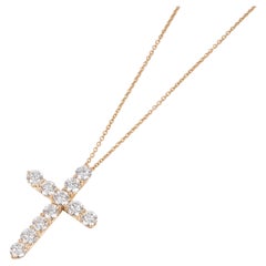 Tiffany & Co. Pendentif croix large en diamant