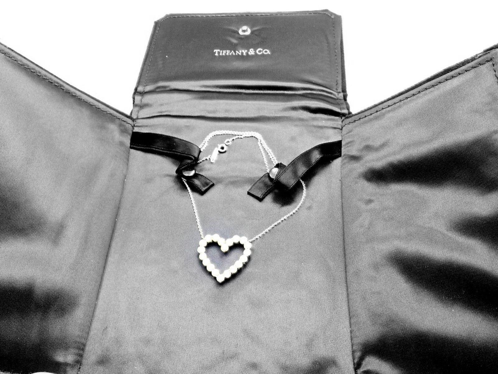 Tiffany & Co. Diamond Large Platinum Heart Necklace 1
