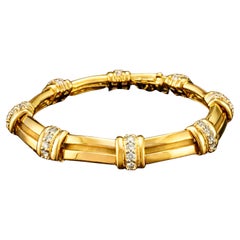 Tiffany & Co. Diamond Link Bracelet in 18 Karat Yellow Gold and Platinum