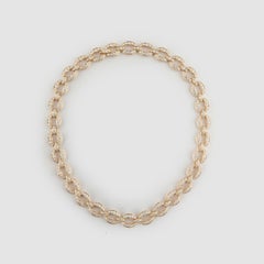 Estate Tiffany & Co. 18K Gold Diamond Link Necklace