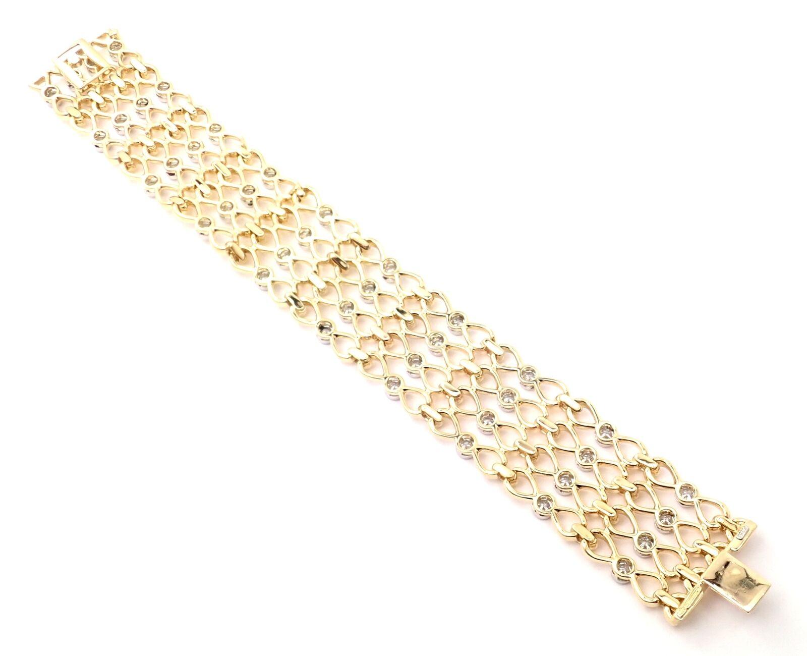 Tiffany & Co Diamond Link Yellow Gold and Platinum Bracelet 4
