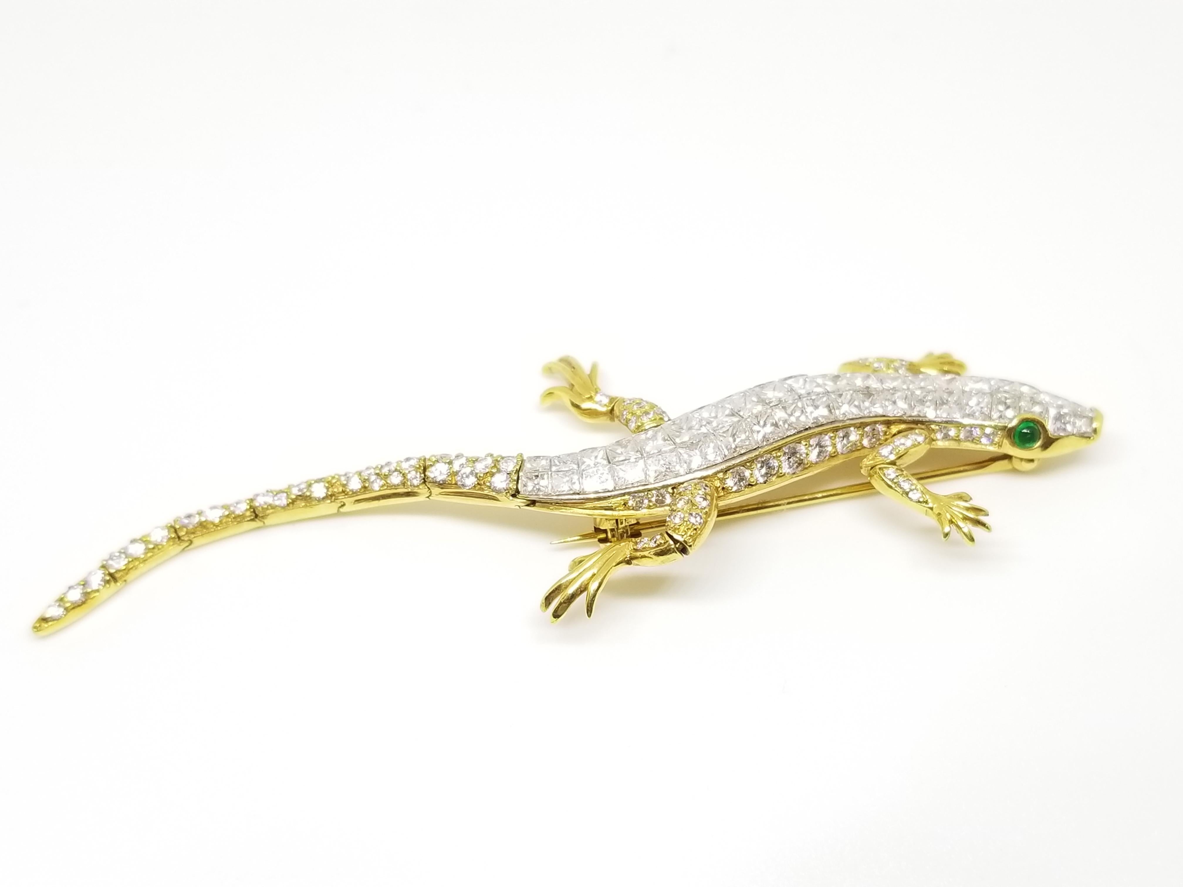Tiffany & Co. Diamond Lizard Brooch 1