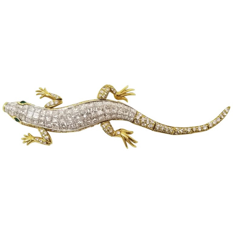 Tiffany and Co. Diamond Lizard Brooch at 1stDibs | diamond lizard studio