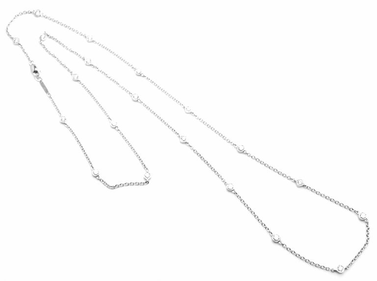 Tiffany and Co. Diamond Long Platinum Chain Necklace at 1stDibs