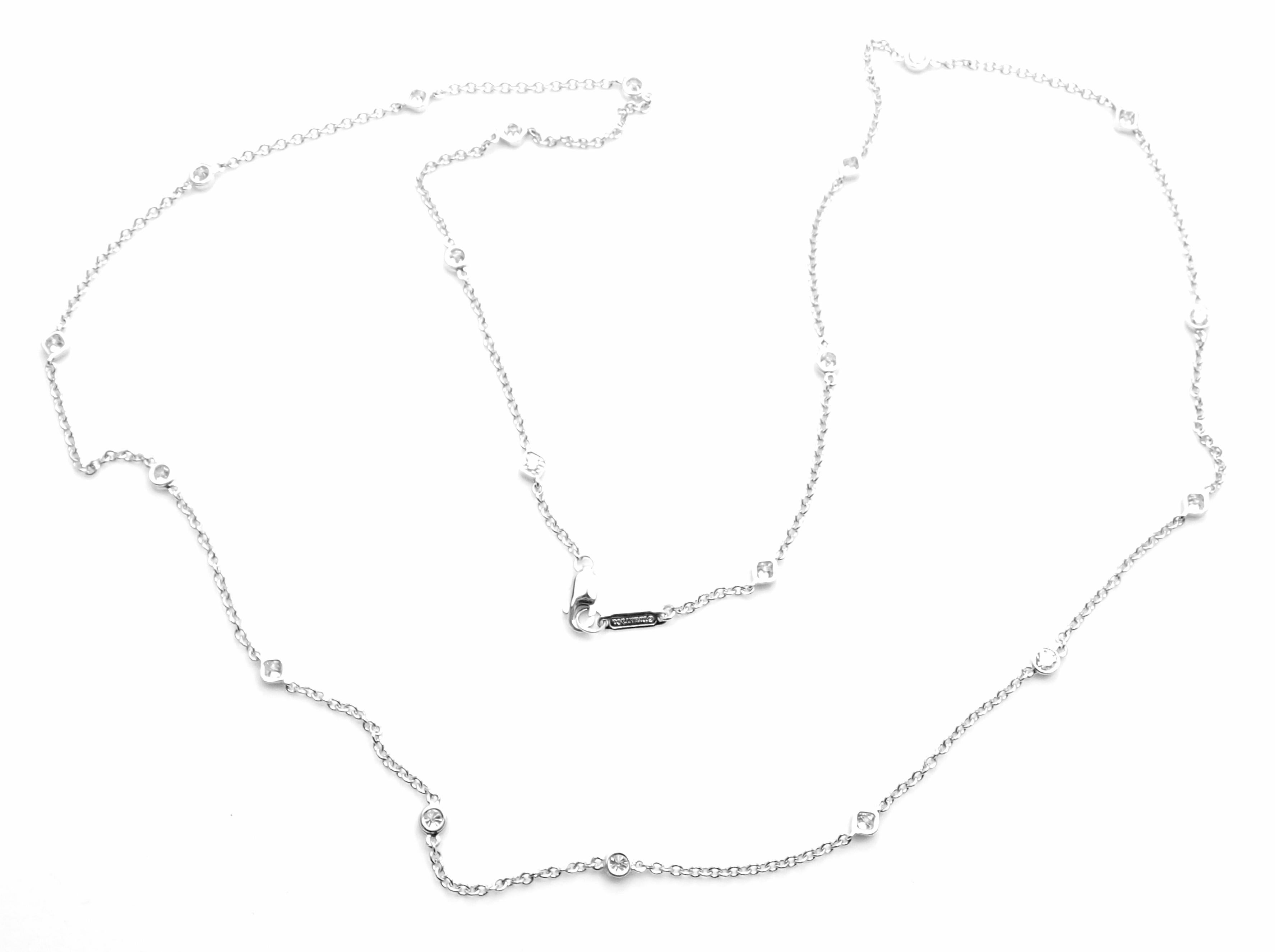 Tiffany & Co. Diamond Long Platinum Chain Necklace 2