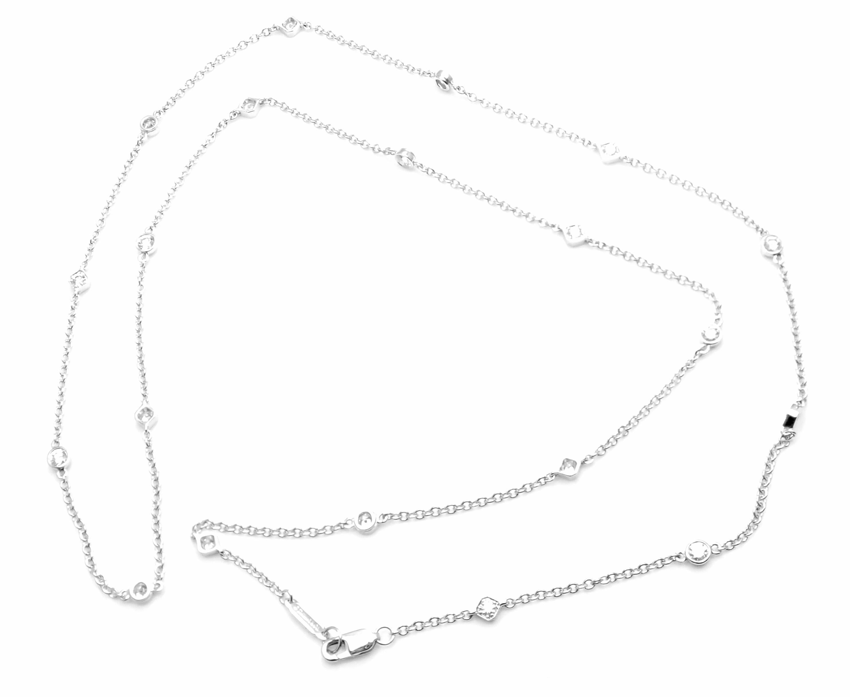 Tiffany & Co. Diamond Long Platinum Chain Necklace 3