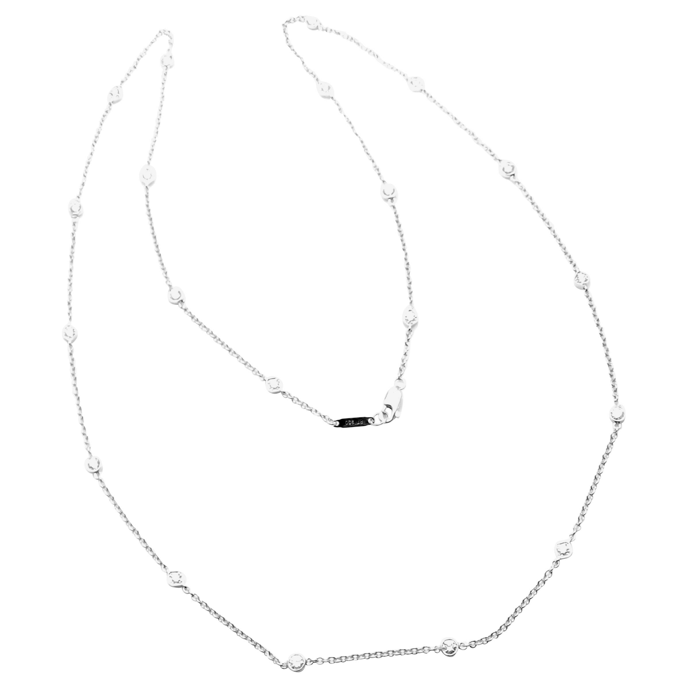 Tiffany & Co. Diamond Long Platinum Chain Necklace