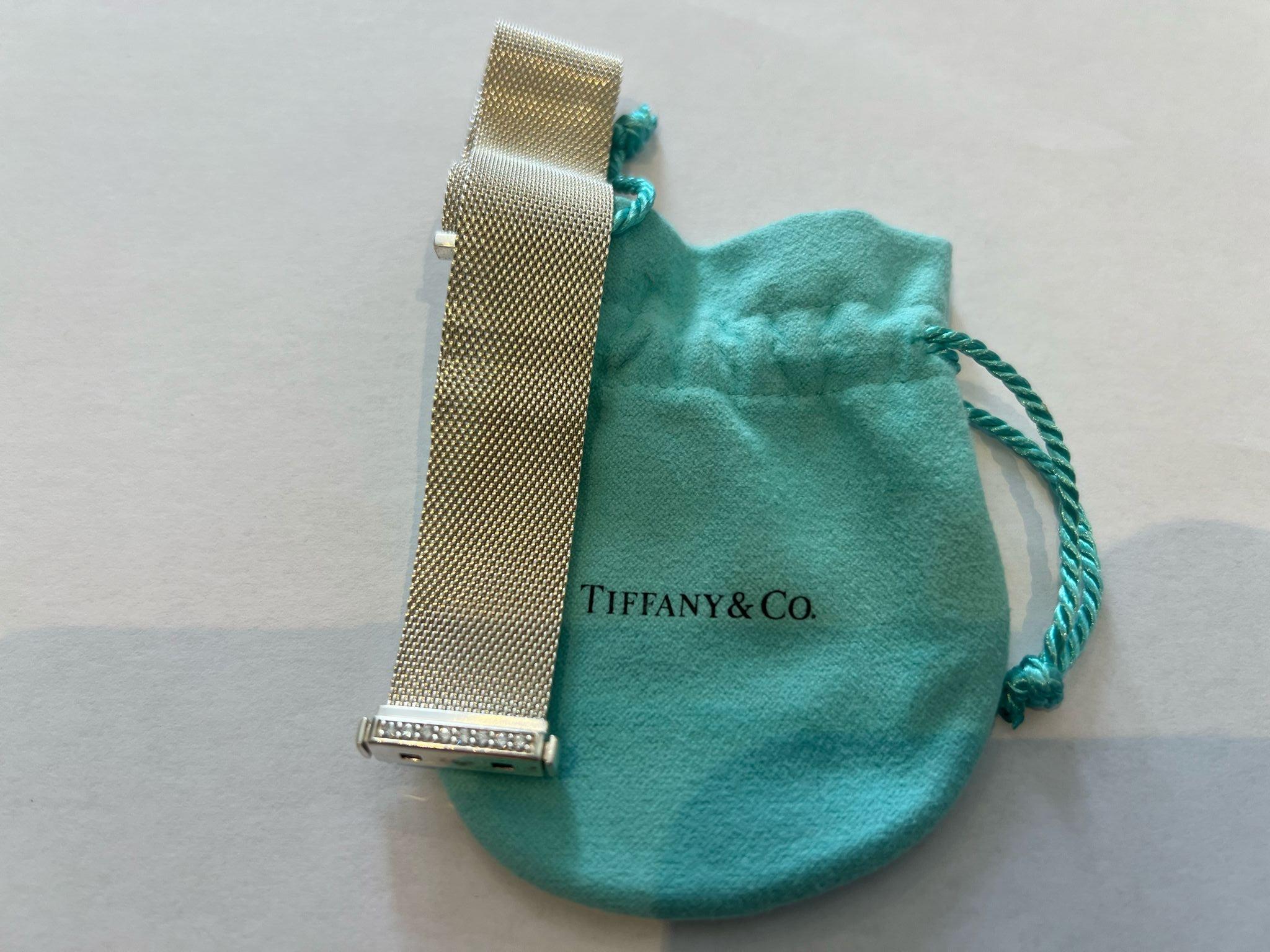 Tiffany & Co Diamond Mesh Somerset Bracelet 0.21ct In Excellent Condition For Sale In SYDNEY, NSW