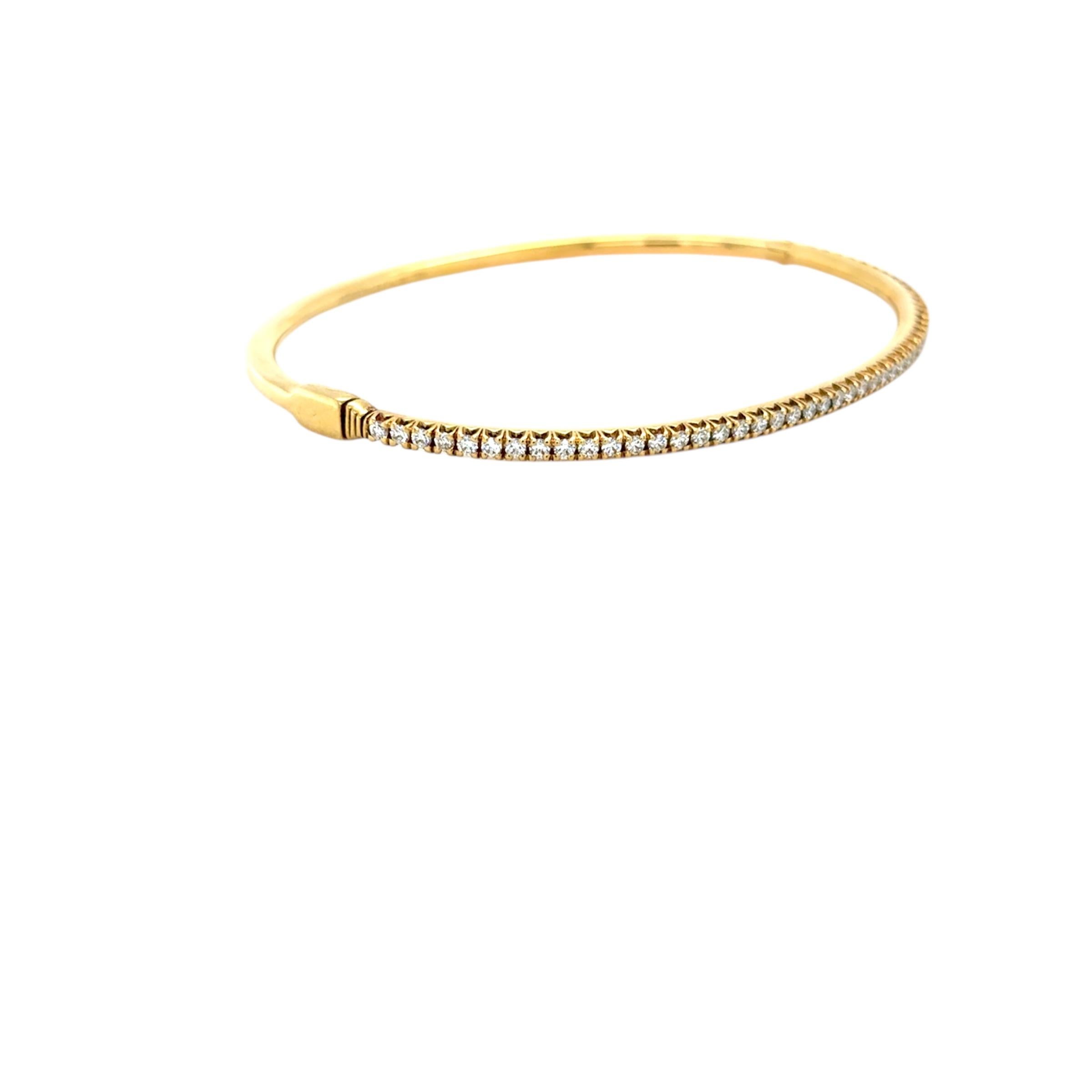 Brilliant Cut Tiffany & Co., Diamond Metro Medium Bangle Bracelet For Sale