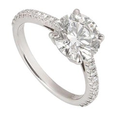 Tiffany & Co. Diamond Novo Engagement Ring 1.72 Carat Triple Excellent