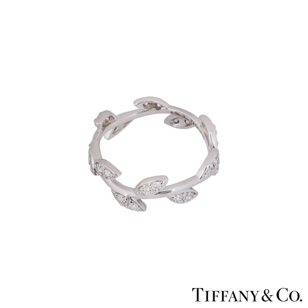 tiffany olive leaf ring diamond