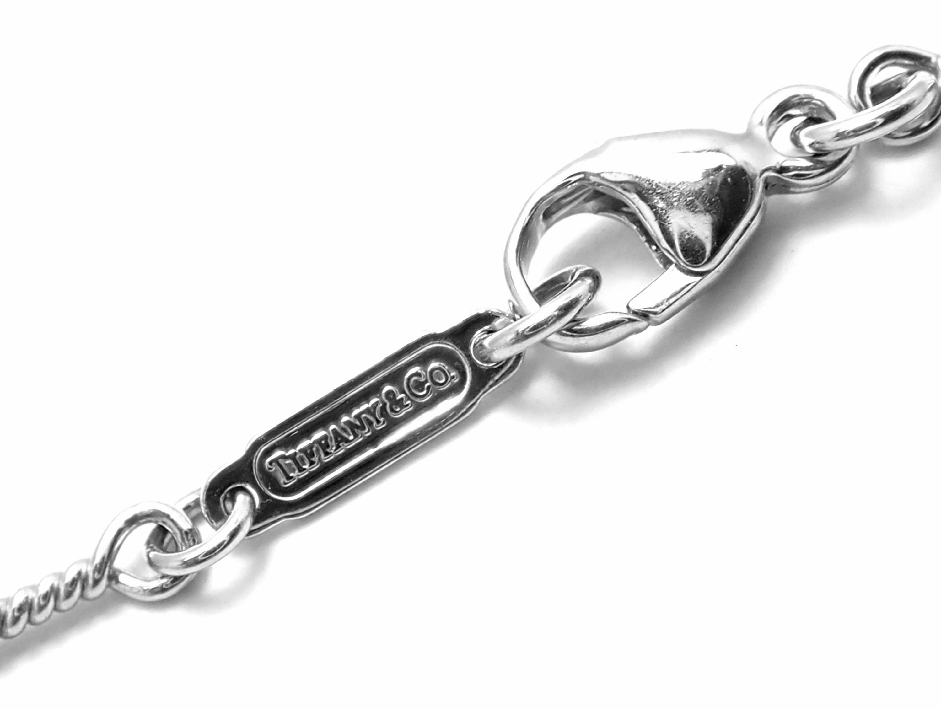 Tiffany & Co. Platin-Halskette mit durchbrochenem Diamant-Anhänger 2