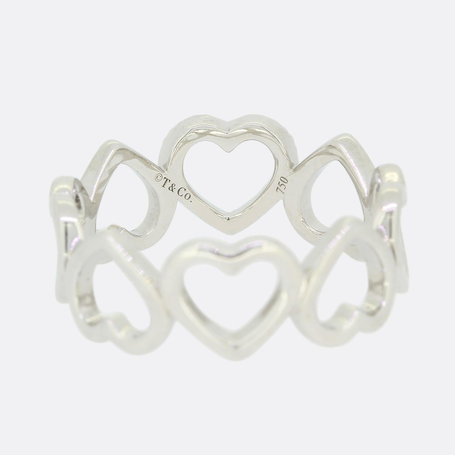 Tiffany & Co. Offener Loving Heart-Ring mit Diamant, Größe O (Brillantschliff)