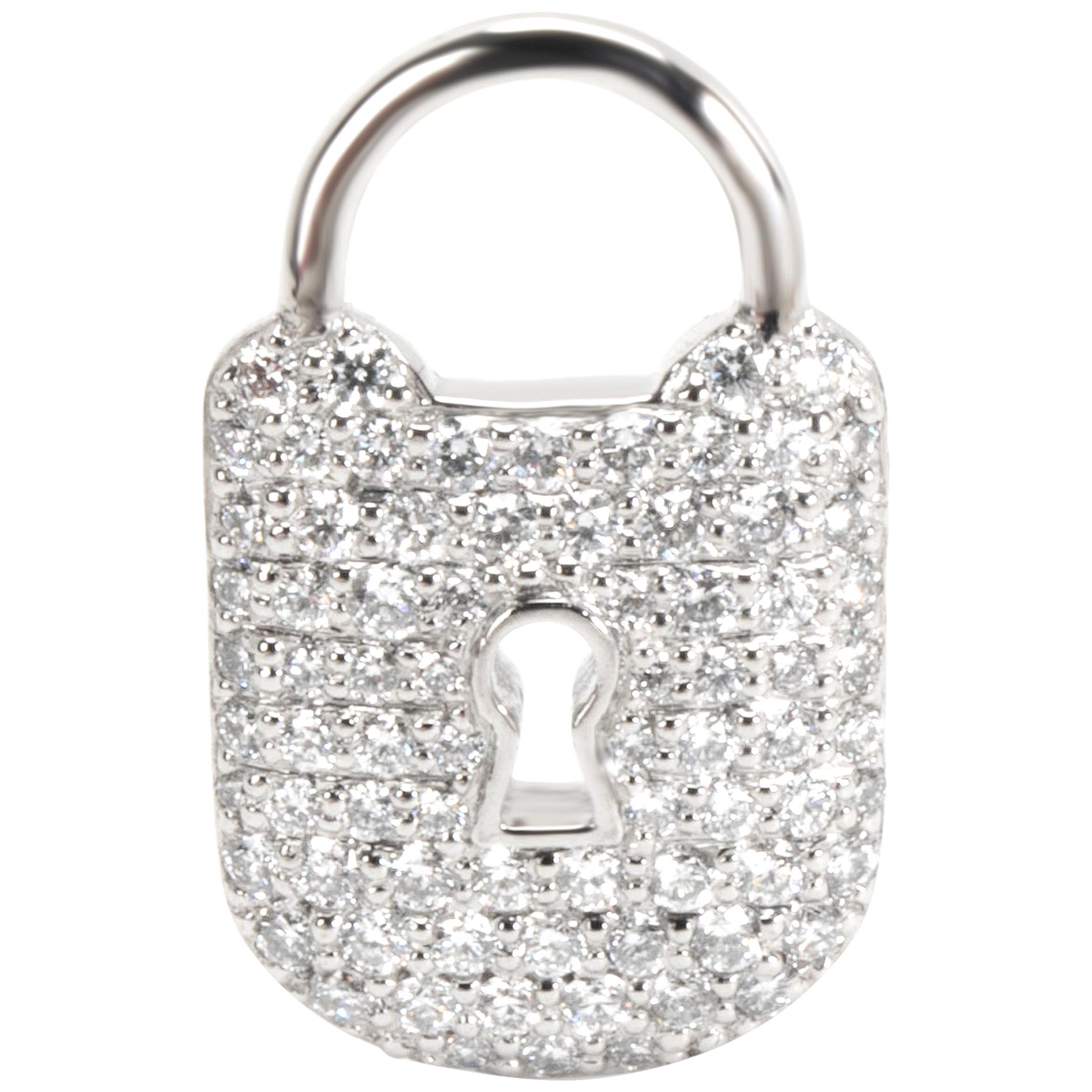 Tiffany & Co. Diamond Padlock Charm in Platinum