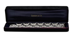 Tiffany & Co. Diamond Pearl Enamel 18 Karat White Gold Dragonfly Link Bracelet