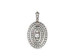 Tiffany & Co. diamond pendant, American, circa 1920.