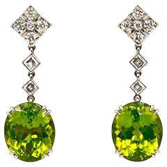 Tiffany & Co. Diamond Peridot Drop Earrings