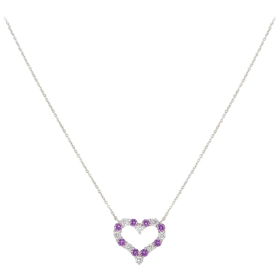 Tiffany's heart necklace pink sapphire online
