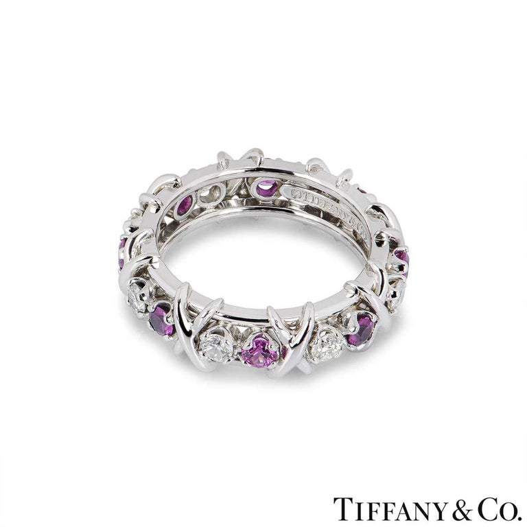 eternity ring pink sapphire ring tiffany